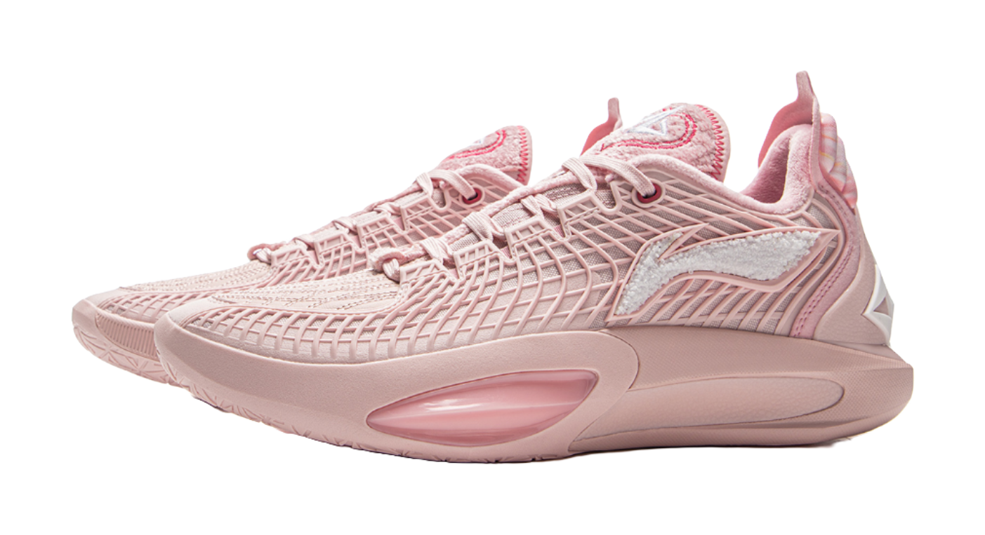 LiNing JB3 Coverage Anti Rollover Low top Basketball Shoes Mens Light Pink vjkicks