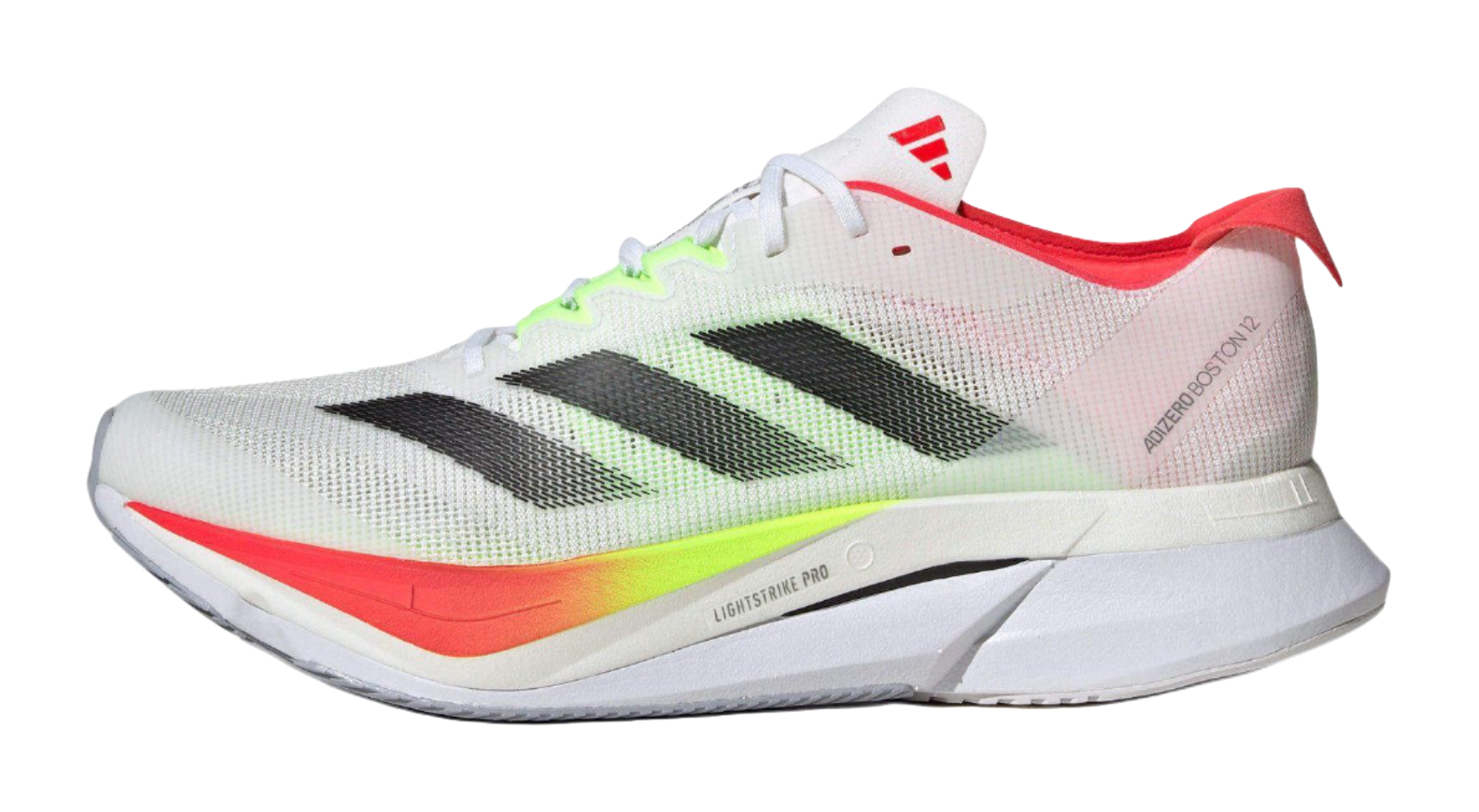 Adidas Adizero Boston 12 White Black Lucid Red vjkicks