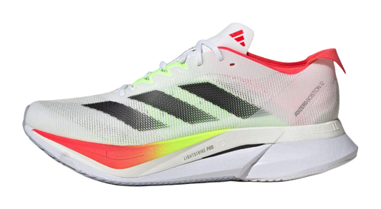 Adidas Adizero Boston 12 White Black Lucid Red vjkicks
