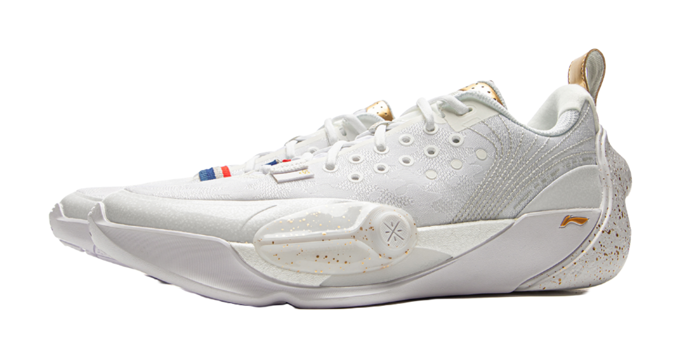 LiNing Anti Slip Wear Resistant Low Top Basketball Shoes Mens White vjkicks