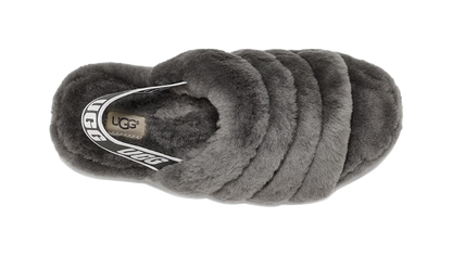 UGG Fluff Yeah Slide Thick Sole Gray Slippers Womens vjkicks