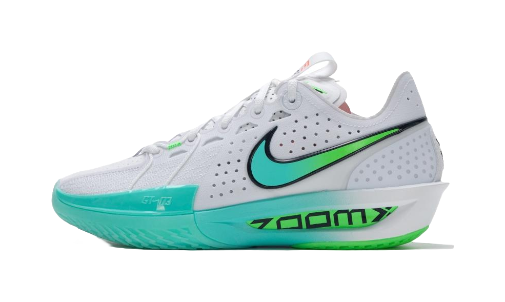 Nike G.T. Cut 3 Cushioning And Breathable Low Top Basketball Shoes Unisex White Green vjkicks