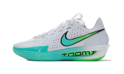 Nike G.T. Cut 3 Cushioning And Breathable Low Top Basketball Shoes Unisex White Green vjkicks
