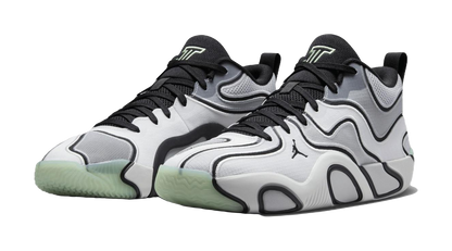 Jordan Tatum 3 Anti-Slip Wear-Resistant Mid-Top Basketball Shoes Unisex White Gray vjkicks