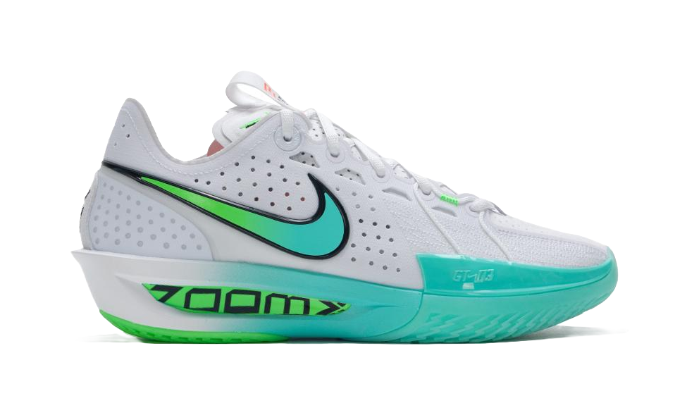 Nike G.T. Cut 3 Cushioning And Breathable Low Top Basketball Shoes Unisex White Green vjkicks
