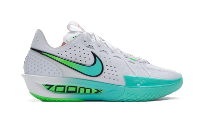 Nike G.T. Cut 3 Cushioning And Breathable Low Top Basketball Shoes Unisex White Green vjkicks
