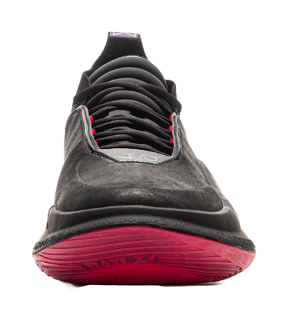 LiNing Wow11 Cushioning Anti-Slip And Wear-Resistant Lightweight Rebound Mid-Top Basketball Shoes Mens Black Red vjkicks