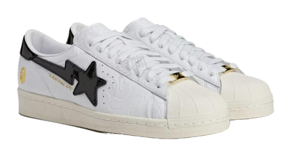 Adidas Bape X Adidas Superstar Vintage White Black vjkicks