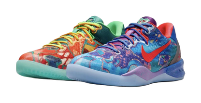 Nike Kobe 8 Slip Resistant Shock Absorbers Low Top Childrens Basketball Shoes Orange/Blue/Green/Red vjkicks