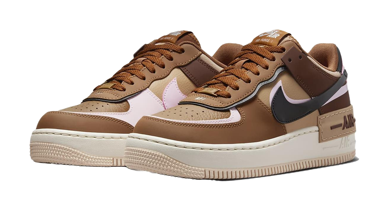 Nike Air Force 1 Low Shadow Light British Tan Pink Foam Womens vjkicks