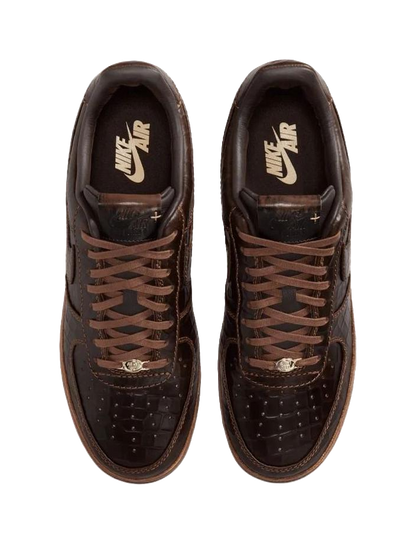 Nike Air Force 1 Low top Skateboard Shoes Mens Brown Black vjkicks