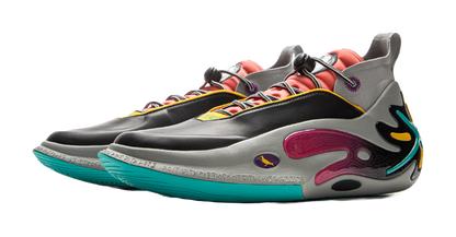 LiNing Wow11 Cushioning Lightweight Rebound Mid Top Basketball Shoes Mens Black Gray vjkicks