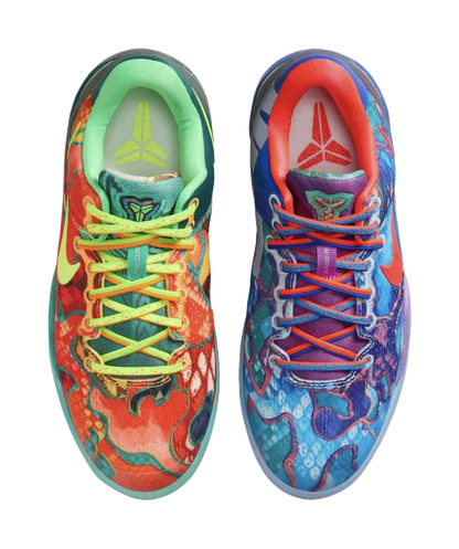 Nike Kobe 8 Slip Resistant Shock Absorbers Low Top Childrens Basketball Shoes Orange/Blue/Green/Red vjkicks