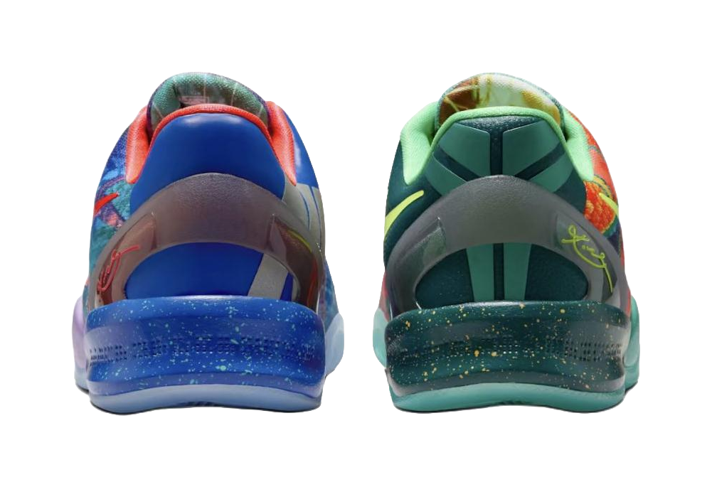 Nike Kobe 8 Slip Resistant Shock Absorbers Low Top Childrens Basketball Shoes Orange/Blue/Green/Red vjkicks