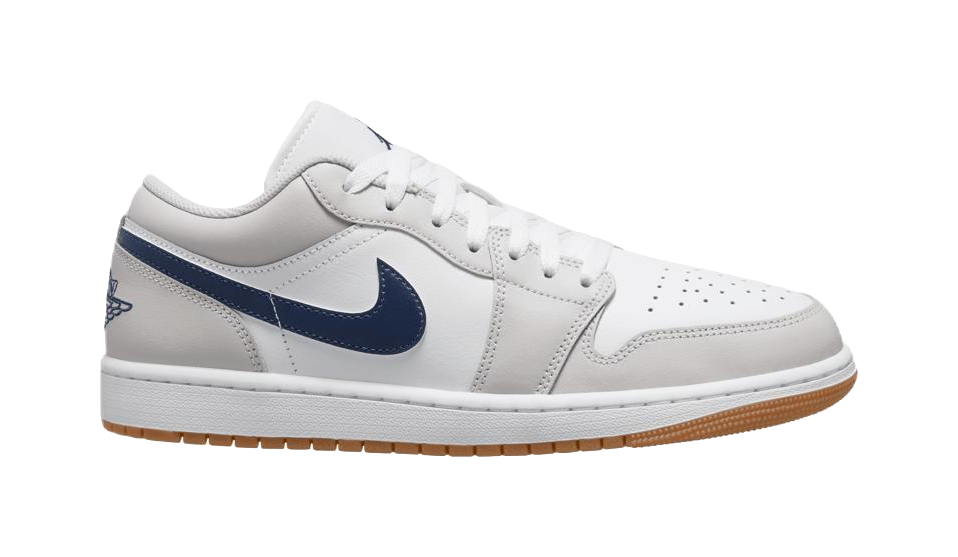 Jordan 1 Low Midnight Navy Neutral Grey vjkicks