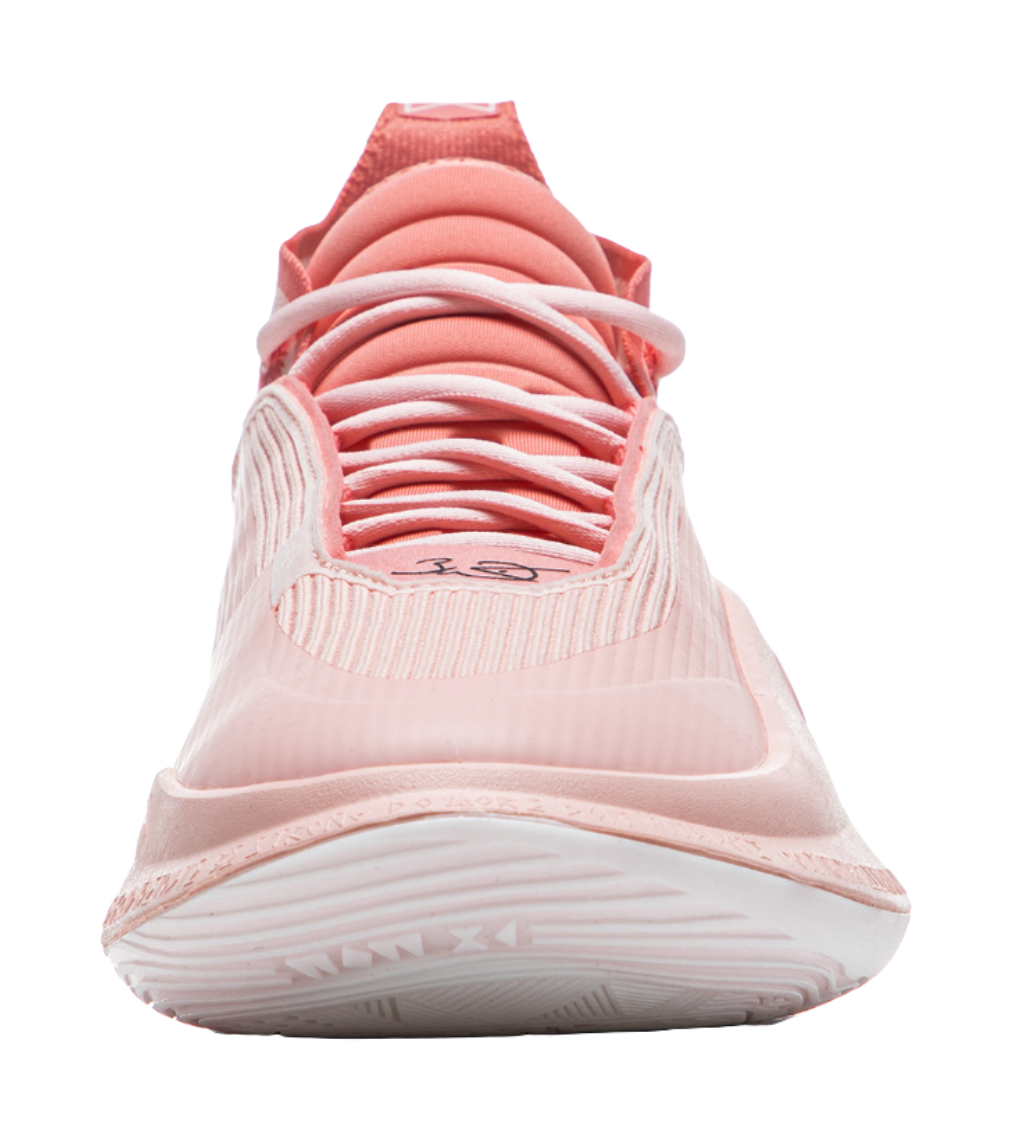 LiNing Wow11 Cushioning Anti-Slip And Wear-Resistant Lightweight Rebound Mid-Top Basketball Shoes Mens Frosting Pink vjkicks
