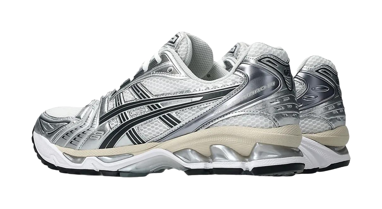 ASICS Gel Kayano 14 Low top GEL Cushioning Gel Casual Running Shoes Unisex Silver White vjkicks