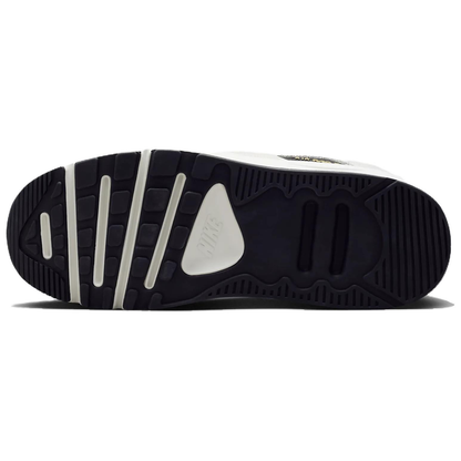 Nike Air Max 90 LV8 White Metallic Gold Black Womens vjkicks