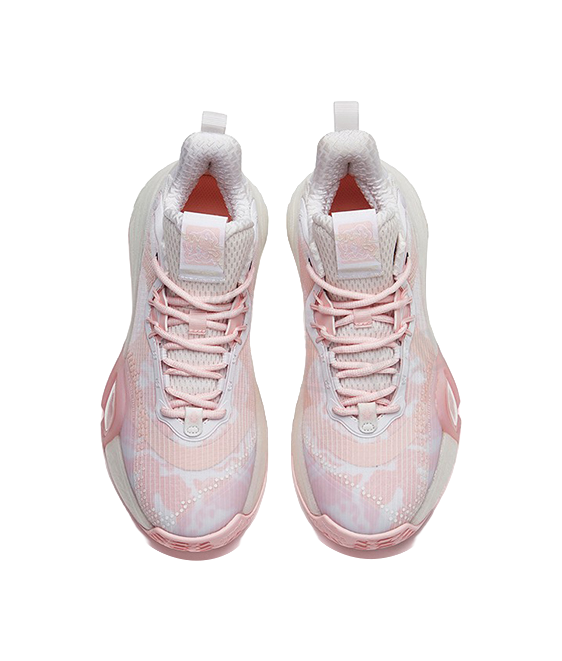 Anta Bubble Bomb Performance Basketball Shoes Womens Pink White vjkicks