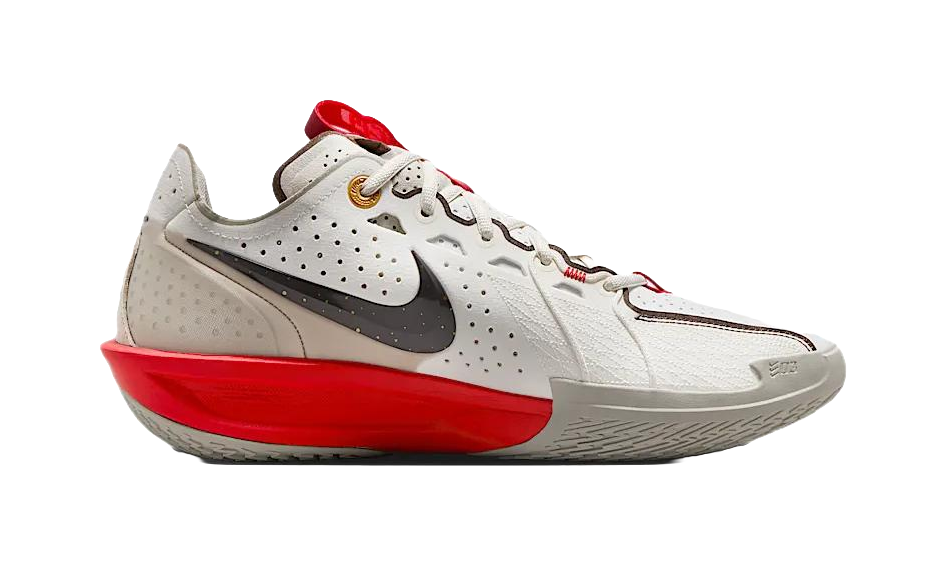 Nike Air Zoom G.T. Cut 3 Anti-Slip Wear-Resistant Low-Top Basketball Shoes Mens White Beige vjkicks