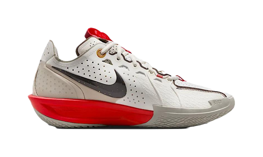 Nike Air Zoom G.T. Cut 3 Anti-Slip Wear-Resistant Low-Top Basketball Shoes Mens White Beige vjkicks