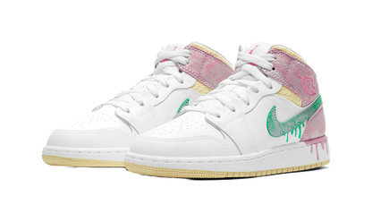 Jordan 1 Mid Paint Drip GS vjkicks