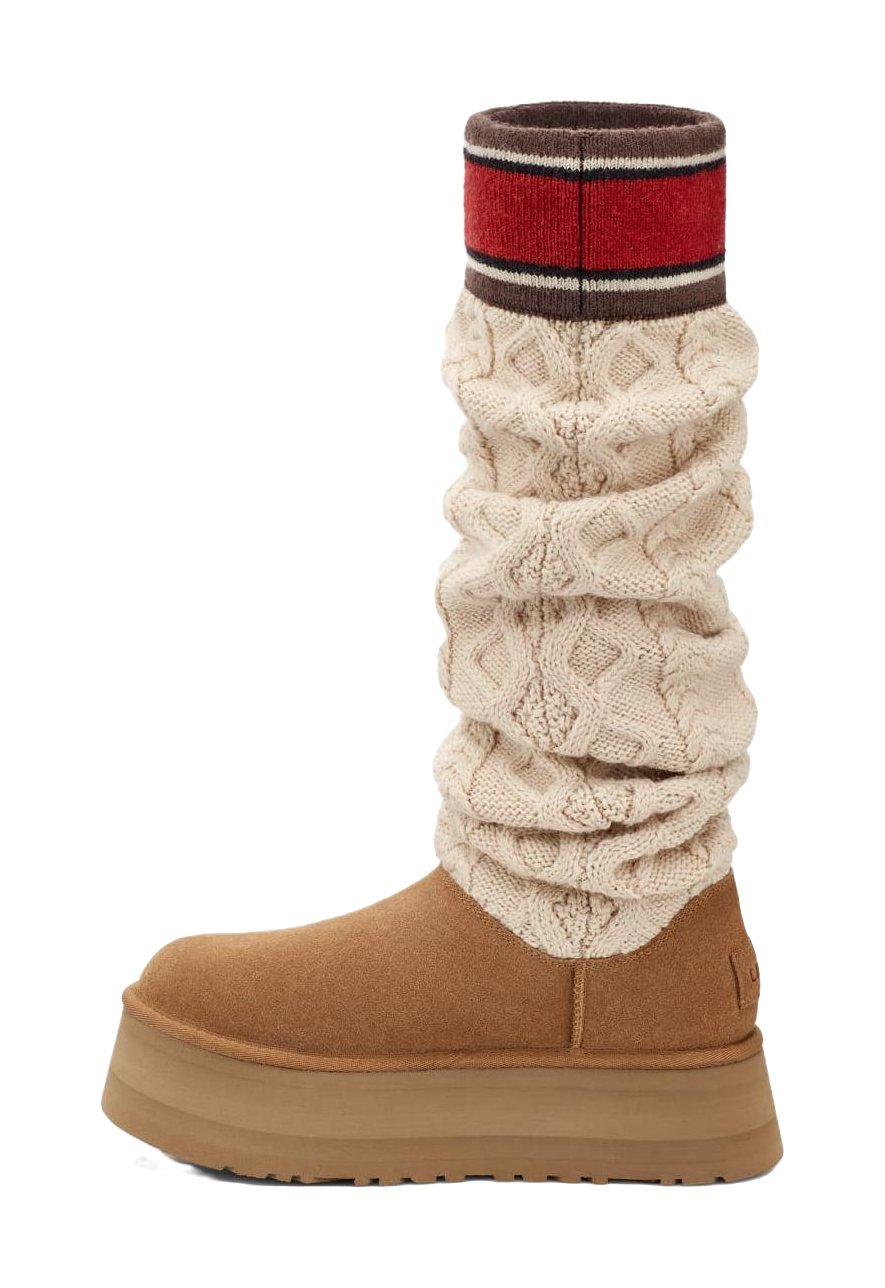 UGG Classic Sweater Letter Tall Chestnut Womens vjkicks