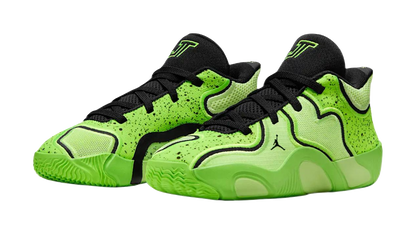 Jordan Tatum 3 Abrasion Resistant Low top Kids Training Shoes Electric Green Black vjkicks