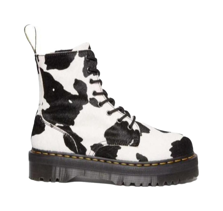 Dr. Martens Jadon Boot Hair On Platform Boot Cow Print vjkicks