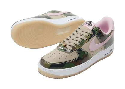 Nike Air Force 1 Abrasion Resistant Low top Skateboard Shoes Mens Brown Green Pink vjkicks