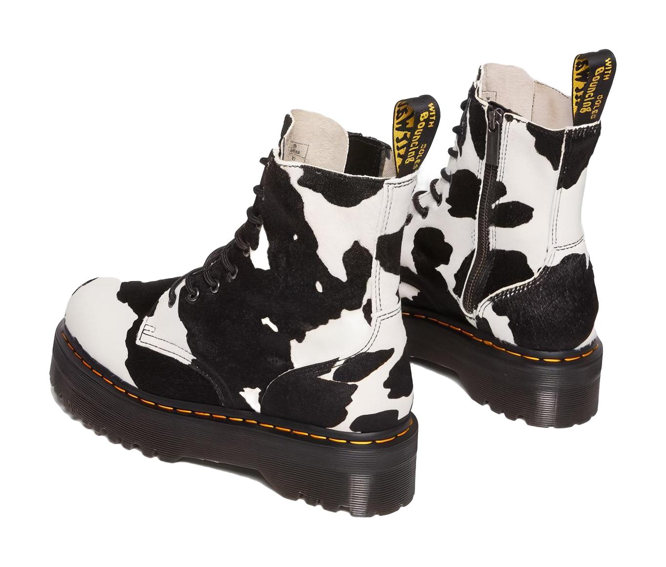 Dr. Martens Jadon Boot Hair On Platform Boot Cow Print vjkicks
