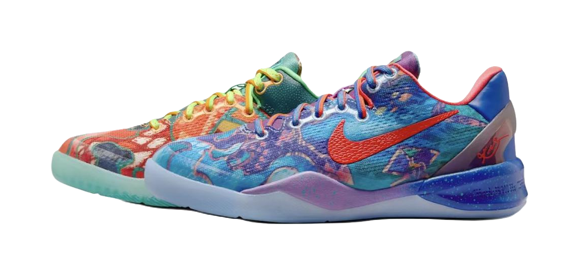 Nike Kobe 8 Slip Resistant Shock Absorbers Low Top Childrens Basketball Shoes Orange/Blue/Green/Red vjkicks