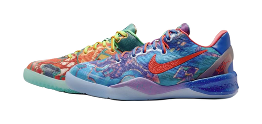 Nike Kobe 8 Slip Resistant Shock Absorbers Low Top Childrens Basketball Shoes Orange/Blue/Green/Red vjkicks