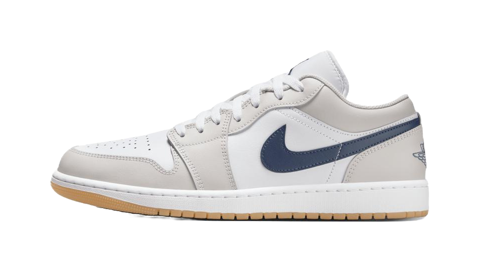 Jordan 1 Low Midnight Navy Neutral Grey vjkicks