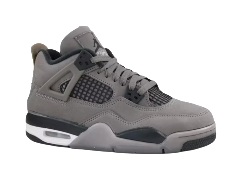 Jordan Air Jordan 4 Mid top Childrens Basketball Shoes Gray Black Unisex vjkicks