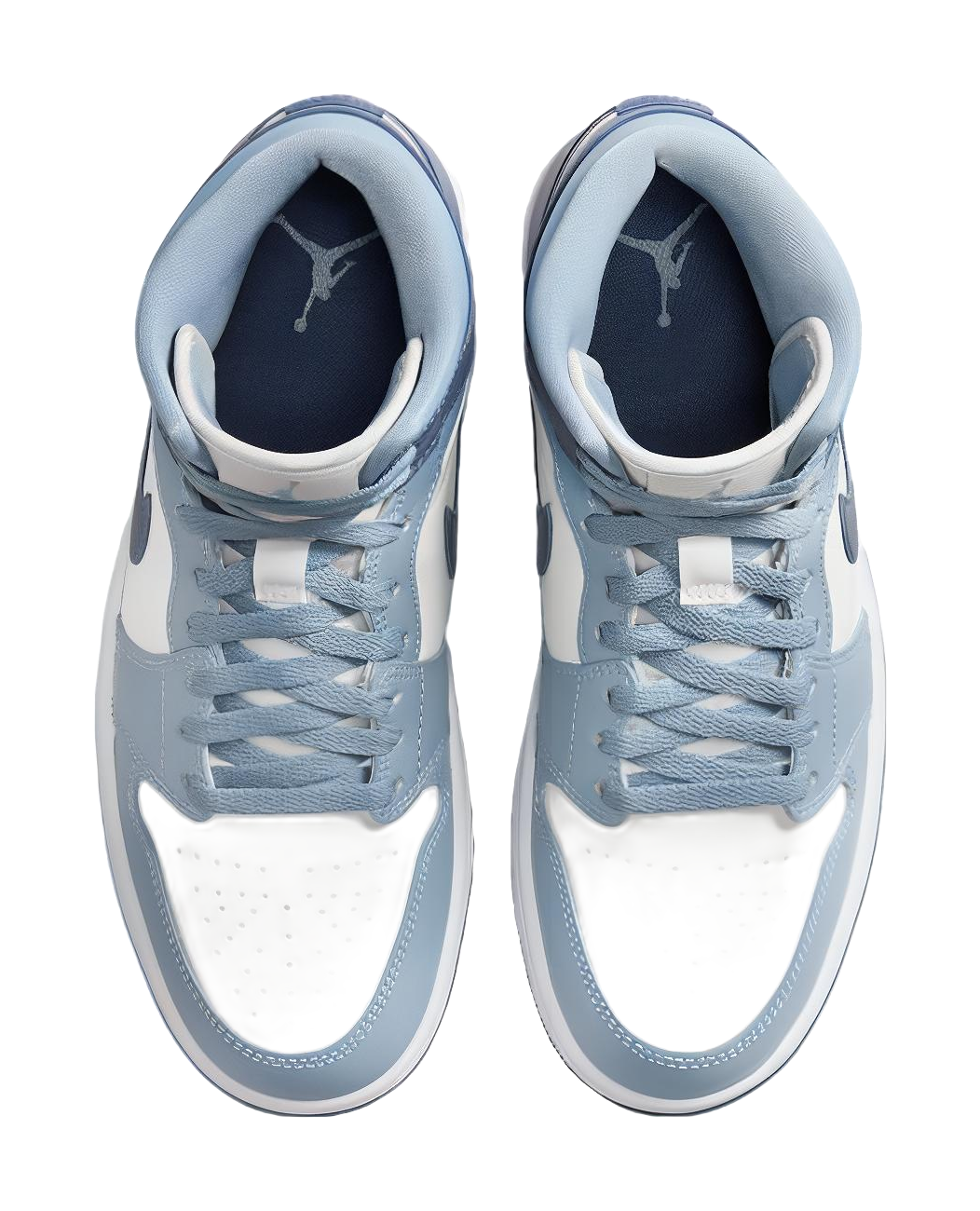 Air Jordan 1 Mid Sail Diffused Blue Womens vjkicks