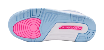 Jordan Air Jordan 3 Abrasion Resistant Mid Top Childrens Basketball Shoes White Blue Children Aged 3 7 Years Old vjkicks