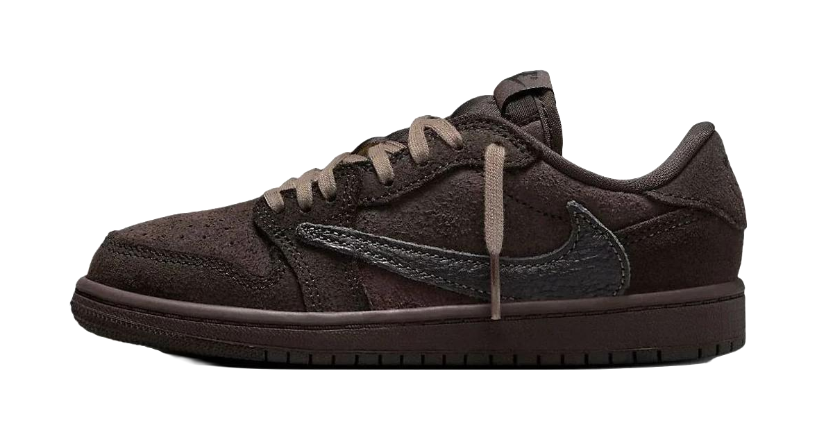 Jordan Jordan 1 Anti-Slip Wear-Resistant Low-Top Childrens Basketball Shoes Dark Brown Children Aged 3-7 Years Old vjkicks