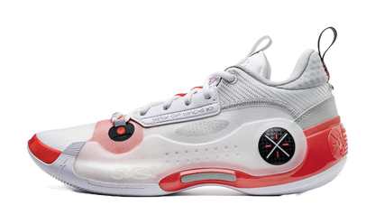 LiNing Wades Way 10 Low Cushioning, Wear Resistant Low Top Basketball Shoes Mens White Red vjkicks