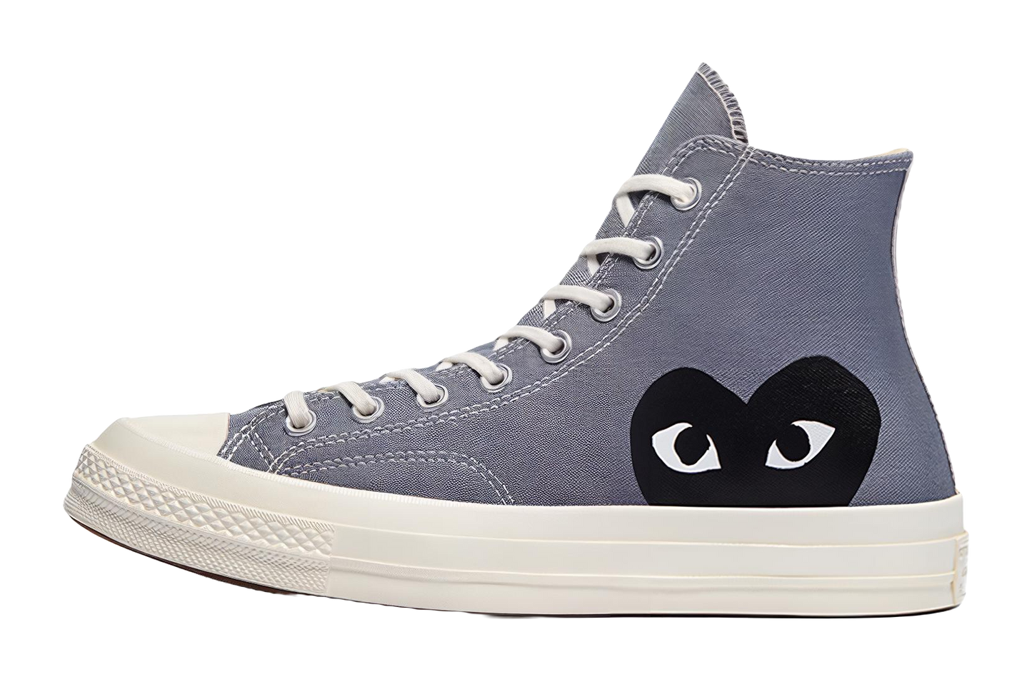 Converse X Comme Des Garçons Play Chuck 70 Hi Steel Gray Sneakers vjkicks