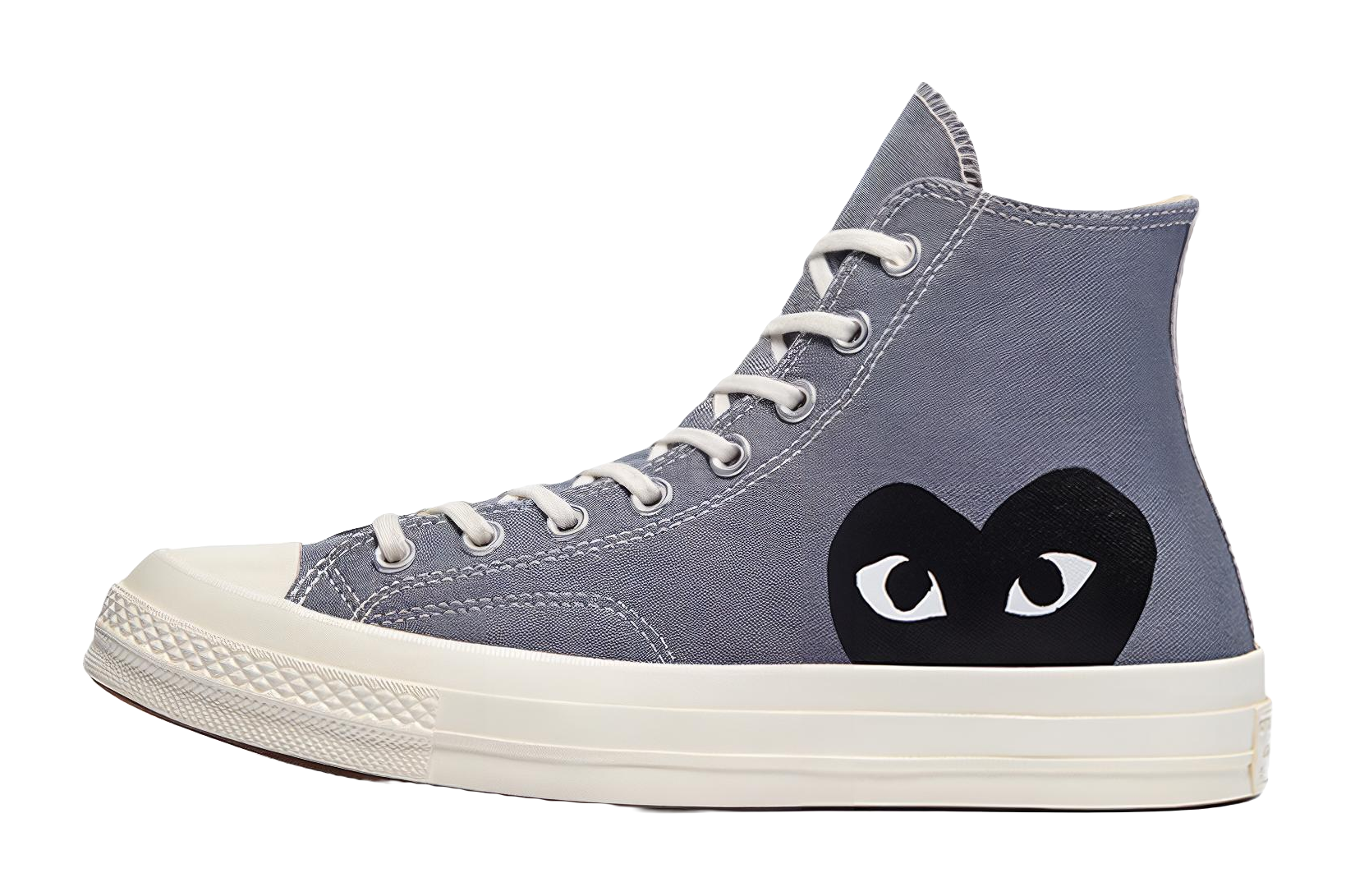 Converse X Comme Des Garçons Play Chuck 70 Hi Steel Gray Sneakers vjkicks
