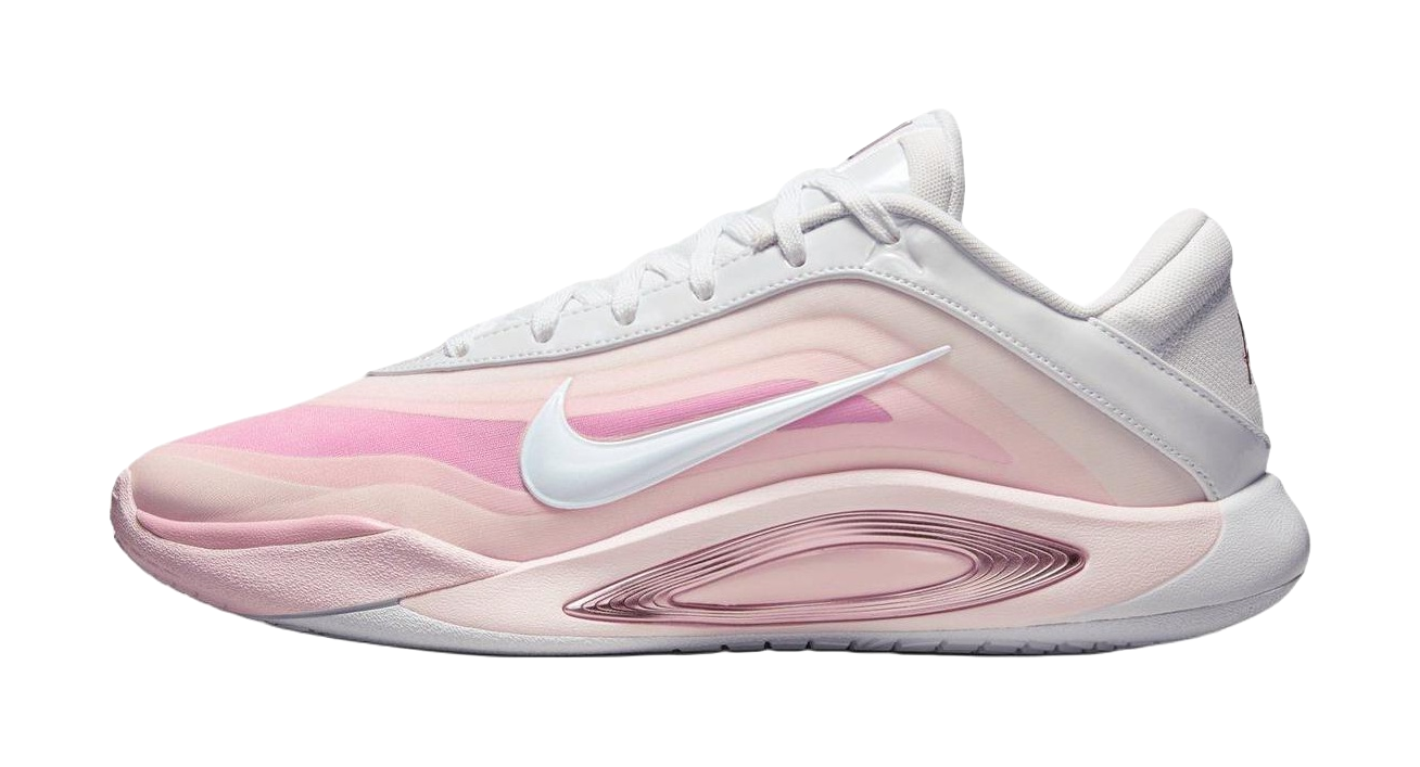 Nike AOne Breathable Traction Basketball Shoes Unisex Pink White vjkicks