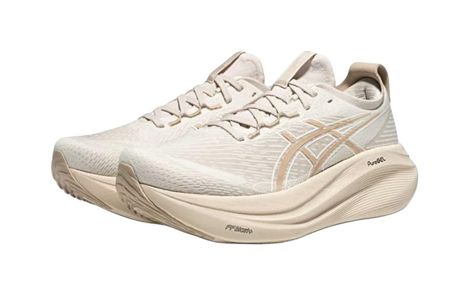 ASICS GEL NIMBUS 27 Abrasion Resistant Breathable Low top Casual Running Shoes Mens Brown Gray vjkicks