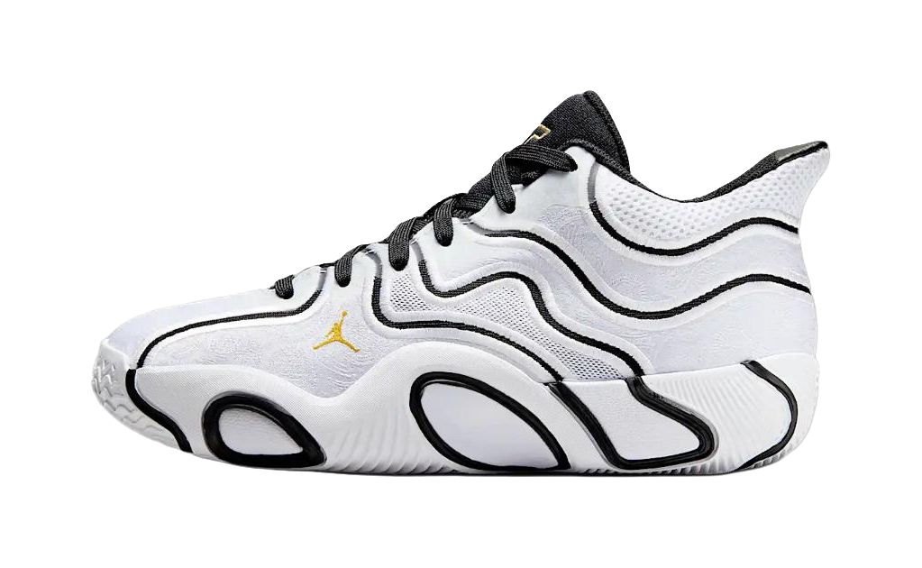 Jordan Tatum 3 Abrasion Resistant Mid Top Childrens Basketball Shoes White Black vjkicks