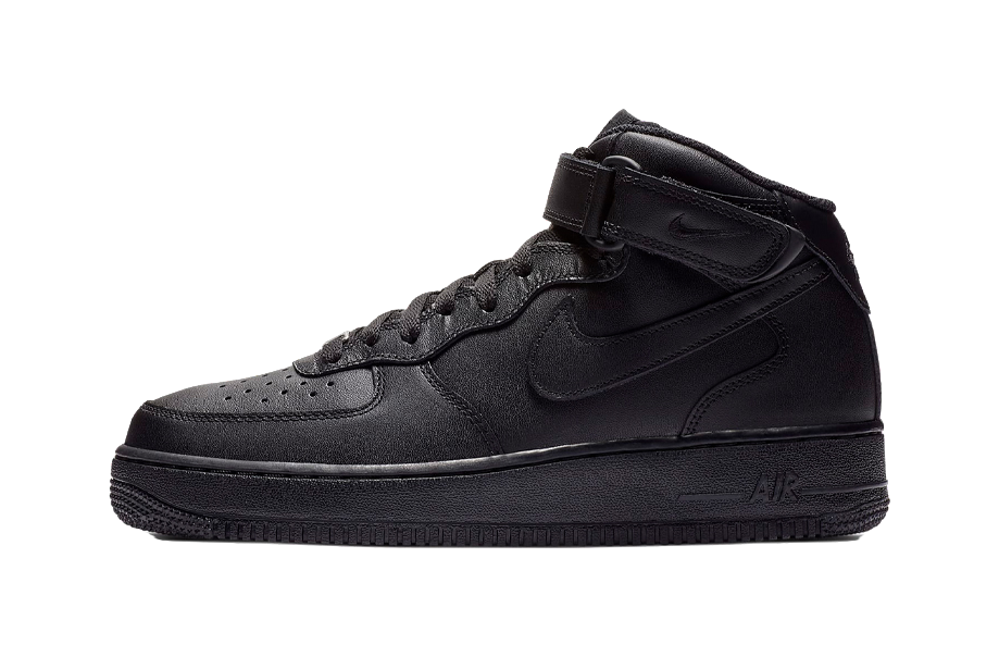 Nike Air Force 1 Mid Triple Black vjkicks