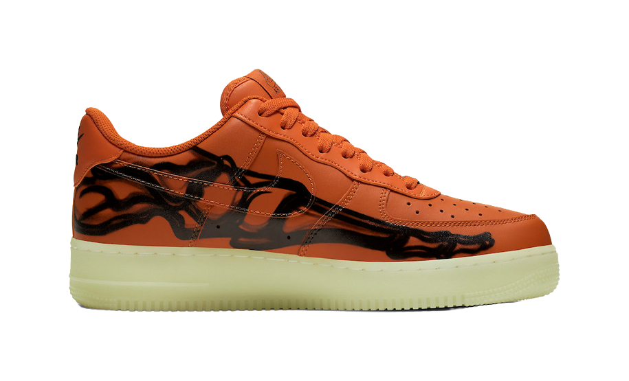 Nike Air Force 1 Low Orange Skeleton vjkicks
