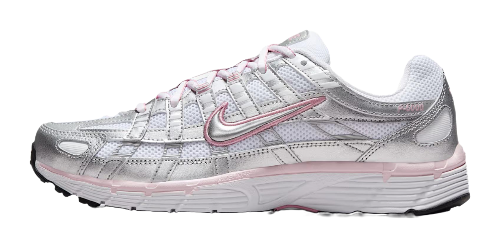 Nike P 6000 Abrasion Resistant Low top Track  Field Competition Racing Running Shoes Womens White Silver vjkicks