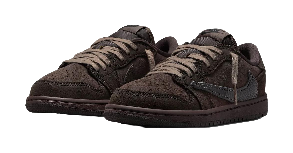 Jordan Jordan 1 Anti-Slip Wear-Resistant Low-Top Childrens Basketball Shoes Dark Brown Children Aged 3-7 Years Old vjkicks