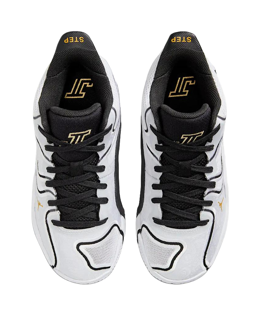 Jordan Tatum 3 Abrasion Resistant Mid Top Childrens Basketball Shoes White Black vjkicks