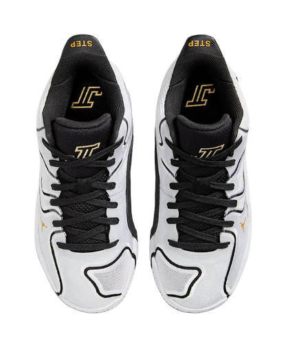 Jordan Tatum 3 Abrasion Resistant Mid Top Childrens Basketball Shoes White Black vjkicks